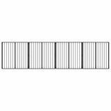 Dog Gate 4 pcs Black 100 x 100 cm Galvanised Steel 891990