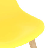Dining Chairs 6 pcs Yellow Plastic 289118