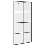 Walk-in Shower Wall with Clear ESG Glass 100x195 cm Black 151035