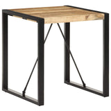321596 Dining Table 70x70x75 cm Solid Rough Mango Wood
