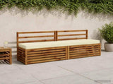 2-Piece Bench Cushions SOEST 2 pcs 100% Polyester Cream 950043