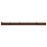 Raised Garden Bed Brown 400 x 80 x 24 cm cold-rolled steel 8006509