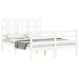 Bed Frame without Mattress White 120x200 cm Solid Wood 3194112