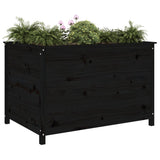 Garden Raised Bed Black 119.5x82.5x78 cm Solid Wood Pine 825314