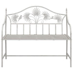 Garden Bench White 104 x 54 x 93cm Steel 42008114