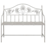 Garden Bench White 104 x 54 x 93cm Steel 42008114