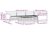 Outdoor Sofa Set 5 pcs Natural 79 x 79 x 37 cm 3383312