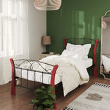 Bed Frame without Mattress Black Metal 90x200 cm 324876