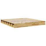 Bed Frame without Mattress 200x200 cm Solid Wood Oak 3324127
