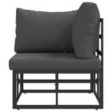 Outdoor Furniture Black and Anthracite 71.5 x 71.5 x71 cm Metal 42008022