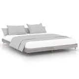 Bed Frame without Mattress Grey Sonoma 160x200 cm Engineered Wood 832131