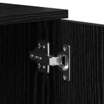 Storage Bed Frame Black oak 90 x 200 cm Engineered wood 3335190