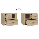 ZNTS Bedside Cabinet Sonoma Oak 60x36x45 cm Engineered Wood 816739