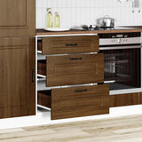 Kitchen Base Cabinet Kalmar Brown Oak Engineered Wood 854286