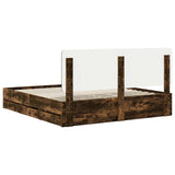 Bed Frame Smoked Oak Engineer Wood 3412571