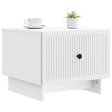 Coffee Table with Drawer White 49 x 50 x 40 cm Engineered Wood 894045
