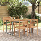 Garden Dining Table Grey 140 x 80 x 75 cm 4010594