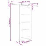 Sliding Door ORKDAL Natural 83 x 211 cm 3332055