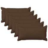 Cushion with Pillow HOUTEN 6 pcs Brown Faux Linen 933513