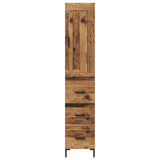 Highboard Old Wood 34.5 x 34 x 180 cm Engineered Wood 3415607
