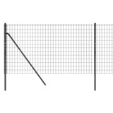 Wire Mesh Fence Anthracite 0.8x10 m Galvanised Steel 154192