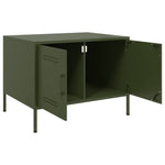 ZNTS Coffee Table Olive Green 68x50x50.5 cm Steel 843034