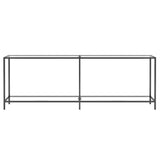 Console Table Transparent 220x35x75.5 cm Tempered Glass 331710