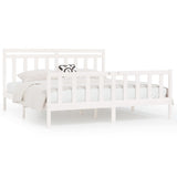 Bed Frame without Mattress White Solid Wood Pine 200x200 cm 3107049
