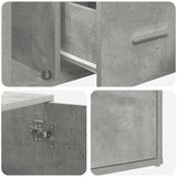 Corner Cabinet Concrete Grey 160x40x45 cm Engineered Wood 3307822