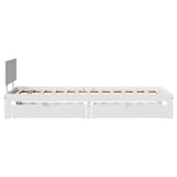 Bed Frame with Drawers without Mattress White 90x200 cm 3301979