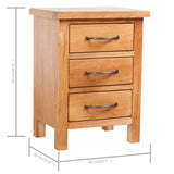 Nightstands 2 pcs 40x30x54 cm Solid Oak Wood 3053415
