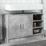 Sink Cabinet Concrete Grey 90x29x55 cm Engineered Wood 848125