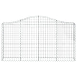 Arched Gabion Baskets 9 pcs 200x30x100/120 cm Galvanised Iron 3145437
