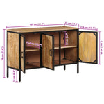 Sideboard 105x35x70 cm Solid Rough Wood Mango 374079