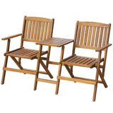 Folding Garden Bench Brown Solid acacia wood Medium Foldable 42654
