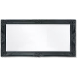 ZNTS Wall Mirror Baroque Style 100x50 cm Black 243682