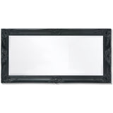 Wall Mirror Baroque Style 100x50 cm Black 243682