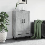 Highboard Concrete Grey 69.5x31x115 cm Engineered Wood 830352