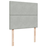 Box Spring Bed with Mattress Light Grey 120x200 cm Velvet 3290876