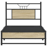 Bed Frame without Mattress Sonoma Oak 90x200 cm Engineered Wood 4106955