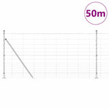 Welded Wire Fence with Concrete Base 50 x 1.2 m 3351541