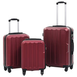 Hardcase Trolley Set 3 pcs Wine Red ABS 91874