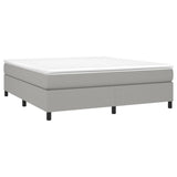 Box Spring Bed Frame Light Grey Super King Fabric 3121202
