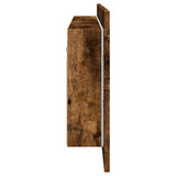 LED Bathroom Mirror Cabinet Smoked Oak 100x12x45 cm 834959