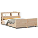 ZNTS Bed Frame without Mattress 150x200 cm King Size Solid Wood Pine 3306456