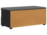 Hall Bench Black Oak 80 x 38 x 46 cm Engineered Wood and Fabric 891457