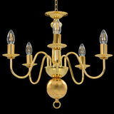 Chandelier Golden 5 x E14 Bulbs 281617