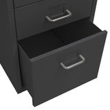 Mobile File Cabinet Anthracite 28x41x69 cm Metal 335915