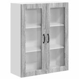 Wall Glass Cabinet LUCCA Grey Sonoma 80 x 31 x 100 cm 885161