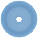Luxury Wash Basin Round Matt Light Blue 40x15 cm Ceramic 147011